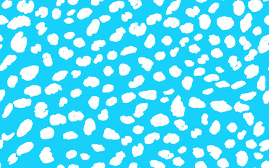 Abstract modern leopard seamless pattern. Animals trendy background. Blue decorative vector stock illustration for print, card, postcard, fabric, textile. Modern ornament of stylized skin