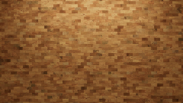 Wood Texture background. Parquet Wallpaper with a Light and Dark Timber Rectangle tile pattern.