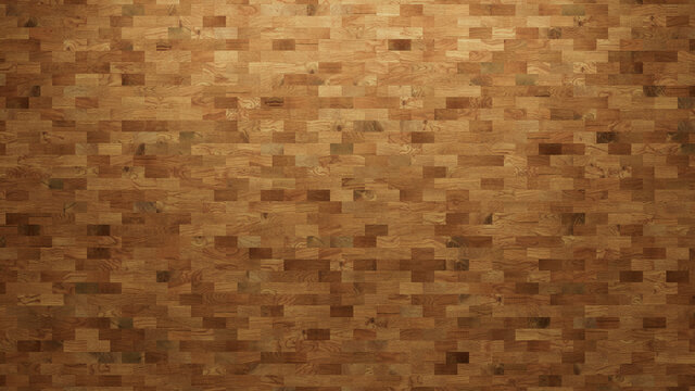 Wood Texture background. Parquet Wallpaper with a Light and Dark Timber Rectangle tile pattern.
