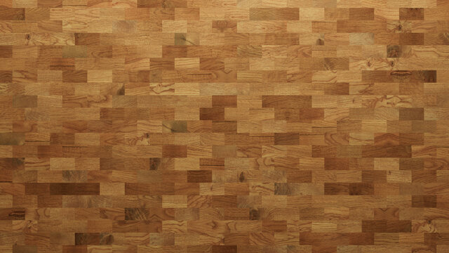 Wood Texture background. Parquet Wallpaper with a Light and Dark Timber Rectangle tile pattern.