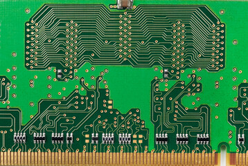Internal random access memory of a laptop. Macro and close up shoot.