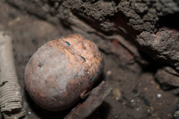Abandoned palace with a piano in Bratoszewice, Poland 