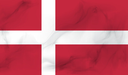 Grunge Denmark flag. Denmark flag with waving grunge texture.