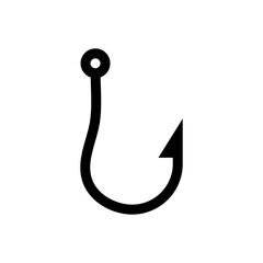 Fishing hook icon. Fish bait catch symbol. Vector isolated on white