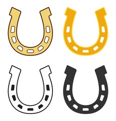 vector horseshoe as luck symbol