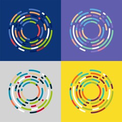 vector abstract radial background of concentric ripple circles