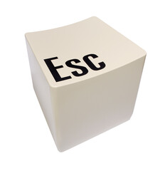 Escape key from a computer. ESC.