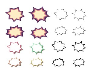 vector comic starburst icon
