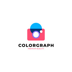 Color photo logo vector icon illustration simple modern unique style