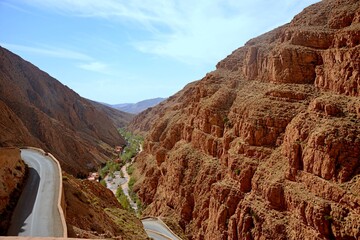 Morocco, located in the central Atlas massif, the Dades gorges reveal a breathtaking landscape:...