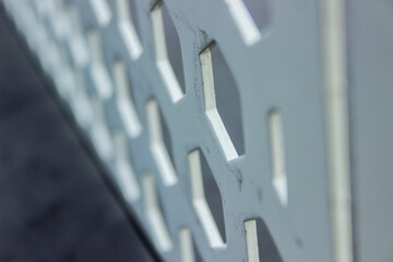 A closeup on a rack. 