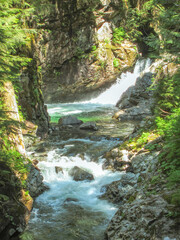 waterfall in the mountains