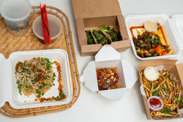 Assortment of Takeout Meals