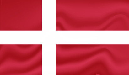 Fototapeta premium Grunge Denmark flag. Denmark flag with waving grunge texture.
