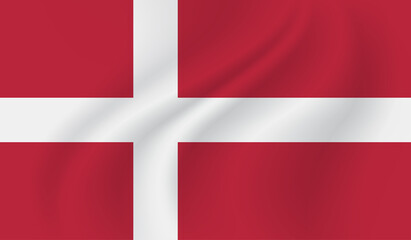 Grunge Denmark flag. Denmark flag with waving grunge texture.