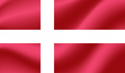 Obraz premium Grunge Denmark flag. Denmark flag with waving grunge texture.