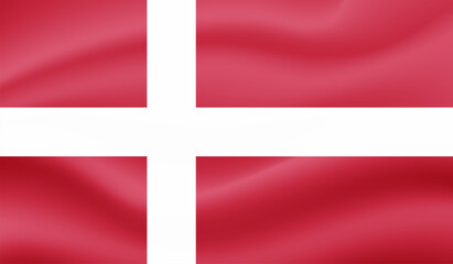 Obraz premium Grunge Denmark flag. Denmark flag with waving grunge texture.