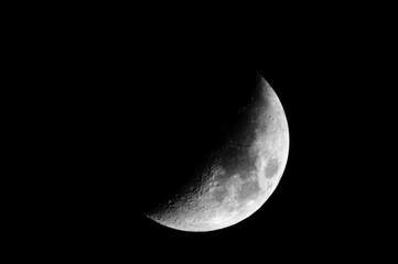 Half Moon Background / Astronomical body that orbits planet Earth