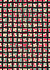 Fototapeta premium Abstract Geometric Pattern generative computational art illustration