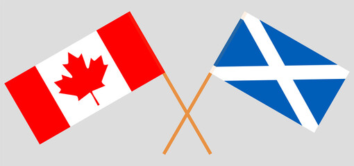 Crossed flags of Canada and Scotland