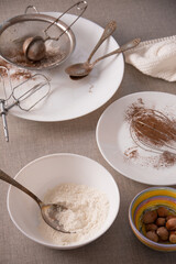 Composition with ingredients for baking