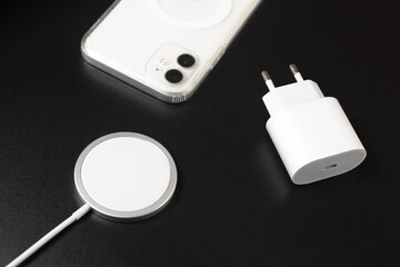 wireless magnetic charger for your phone. background
