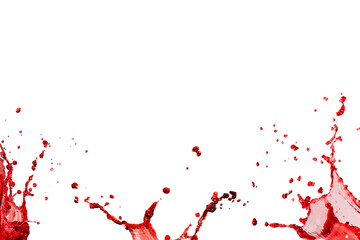Obraz na płótnie Canvas Red splashes isolated on white background.