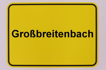 Illustration eines Stadteingangsschildes der Stadt Großbreitenbach