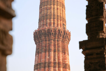 Minaret at Qutub Minar, New Dehi, India © Steven