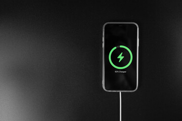 wireless magnetic charger for your phone. black background