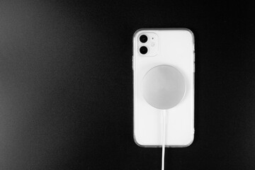 wireless magnetic charger for your phone. background