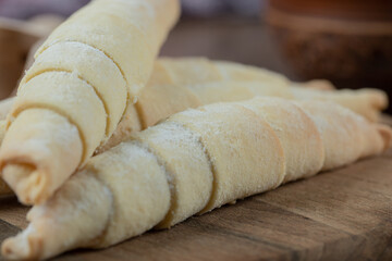 Traditional caucasian mutaki cookies on the board