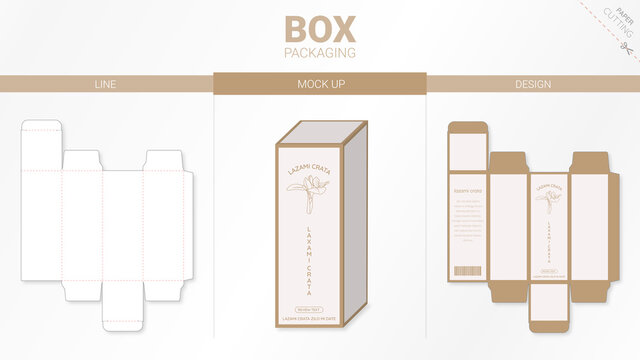 box packaging and mockup die cut