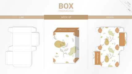 box packaging and mockup die cut