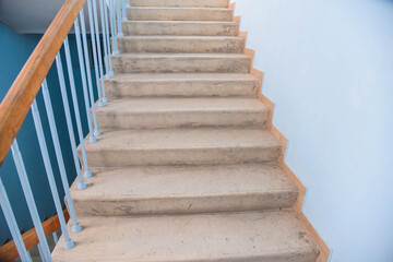 Fototapeta na wymiar Concrete steps in an apartment building