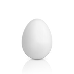 White egg. Realistic vector illustration isolated on white background.