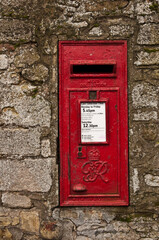 Old red post box