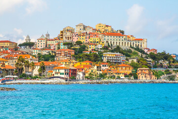 Fototapeta na wymiar A coastal city of Imperia, Italian Rivera in the region of Liguria, Italy.