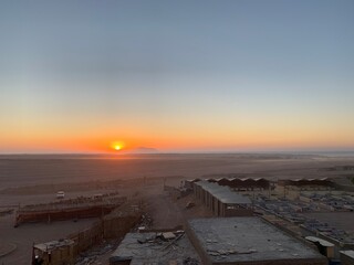 sunrise over the desert