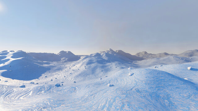 Arctic landscape illustration