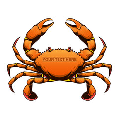 crab logo vector