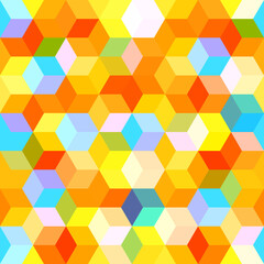 Fototapeta premium Hexagon grid seamless vector background.