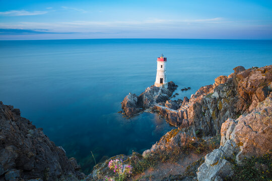 Capo Ferro Lighthouse, Capo Ferro, Porto Cervo, Sardinia, Mediterranean