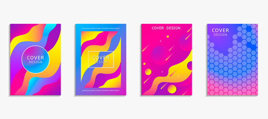 Abstract colorful cover collection design