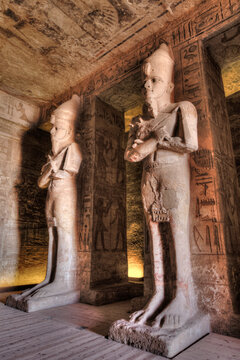 Ramses II statues, Hypostyle Hall, Ramses II Temple, Abu Simbel, Nubia, Egypt