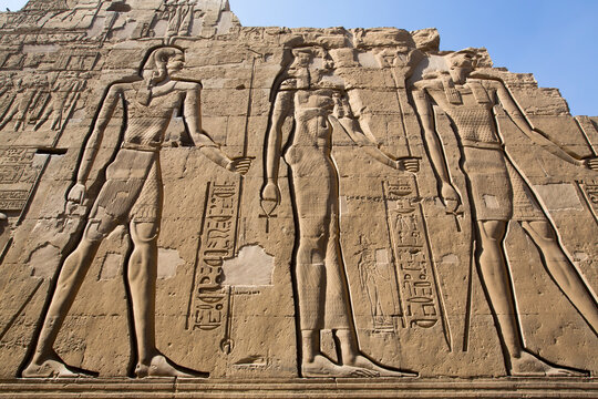 Wall Reliefs, Temple of Sobek and Haroeris, Kom Ombo, Egypt