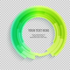 Set Label blank template, white background and Blurry gradient with lines circle ring. Vector illustration EPS 10. Modern design editable layout title page for new product newsletters, web banners