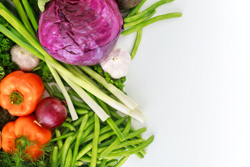 Colorful vegetables for making healthy salad.