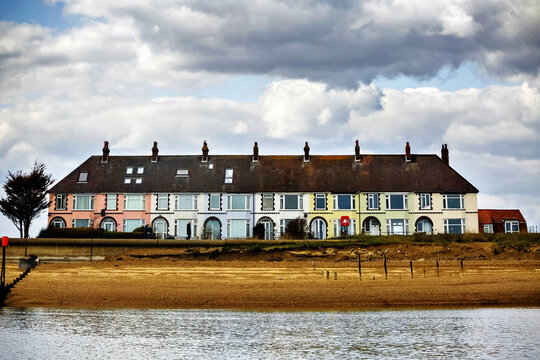 Felixstowe´s colored houses from the sea