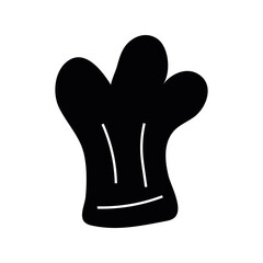 chef hat utensil silhouette style icon